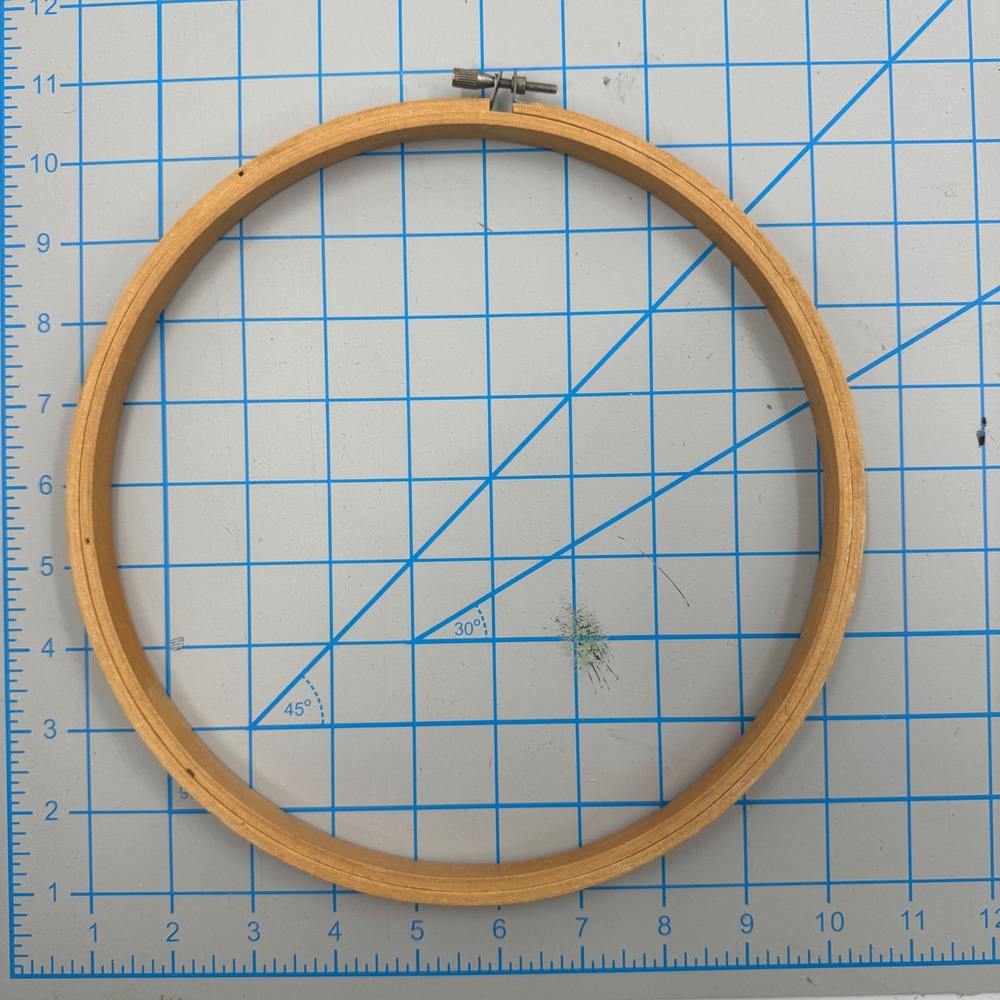 Set of 3 Vintage 9 Inch Round Wooden Embroidery Hoops with Metal Tension Screws